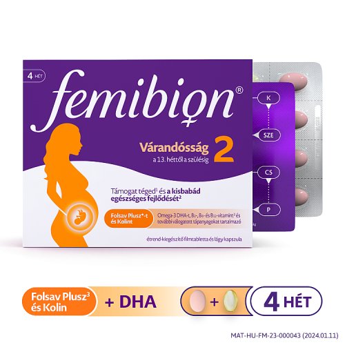 Femibion 2 Várandósság filmtabletta+kapszula (4 heti adag) 28 db+28 db - Kép 2