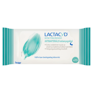Lactacyd intim törlőkendő antibakteriális hatóanyagokkal 15 db kép