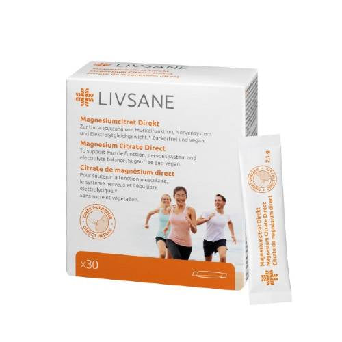 LIVSANE Magnézium por narancs ízű 30 db - Kép