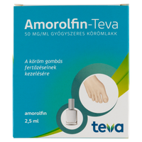 Amorolfin-Teva 50 mg/ml gyógyszeres körömlakk 2,5ml - Kép