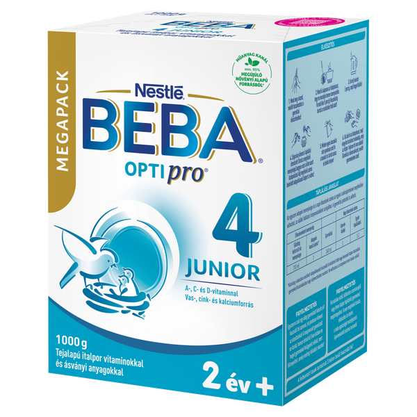 BEBA OPTIpro 4 Junior tejalapú italpor Mega Pack 2 éves kortól 1000g - Kép 3