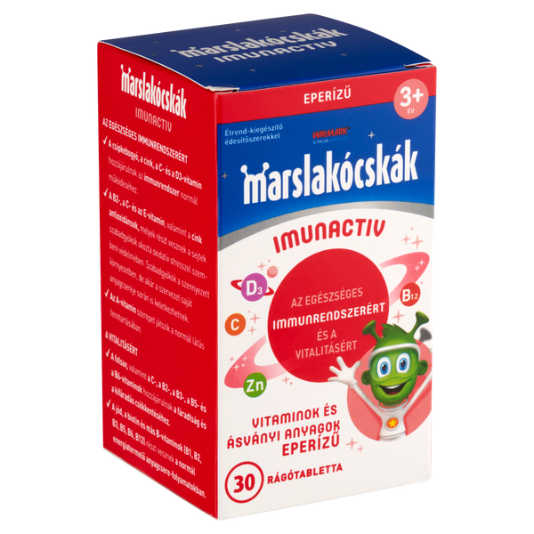 Walmark Marslakócskák Imunactiv eper ízű rágótabletta 30 db - Kép 2