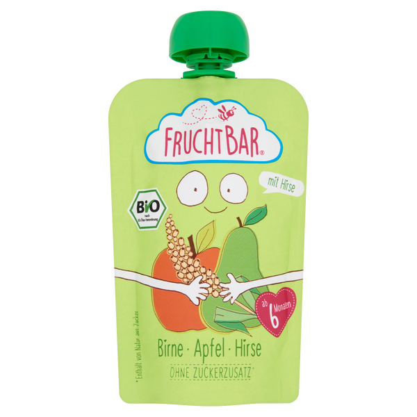 Fruchtbar Bio körte-alma-köles gyümölcspüré 6 hónapos kortól 100g - Kép 2