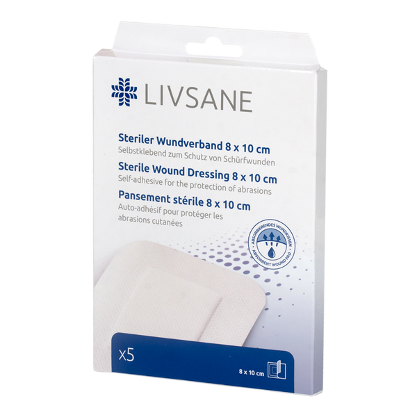 LIVSANE steril sebpárna 8cm x 10cm 5 db - Kép