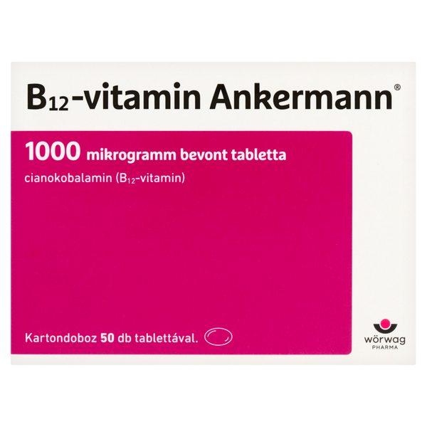 B12-vitamin Ankermann 1000 mcg bevont tabletta 50 db - Kép 8