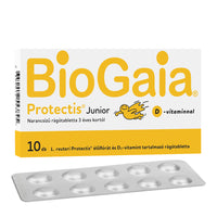BioGaia Protectis Junior + D-vitamin narancsízű rágótabletta 10 db - Kép