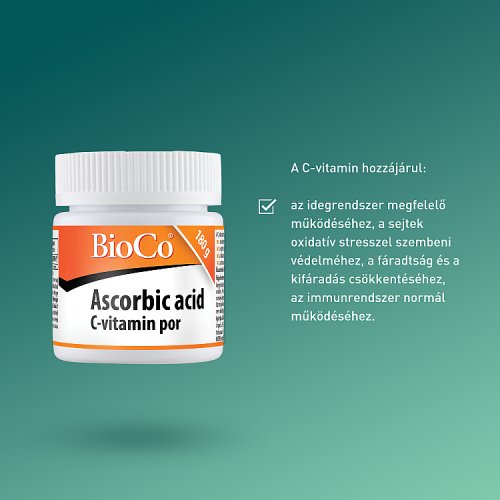 BioCo Ascorbic Acid C-vitamin por 180g - Kép 3