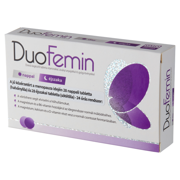 DuoFemin étrend kiegészítő tabletta vitaminokkal, ásványi anyagokkal és gyógynövényekkel 28 db+28 db - Kép 1