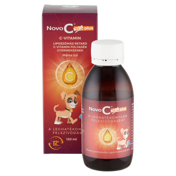 Novo C Kids C-vitamin liposzómás folyadék málna ízben 120ml - Kép 4