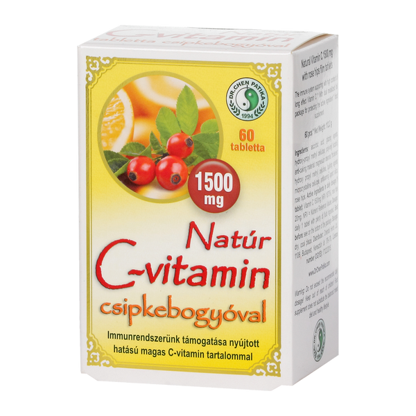 DR.CHEN Natúr C-vitamin Csipkebogyó 1500 mg retard filmtabletta 60 db - Kép
