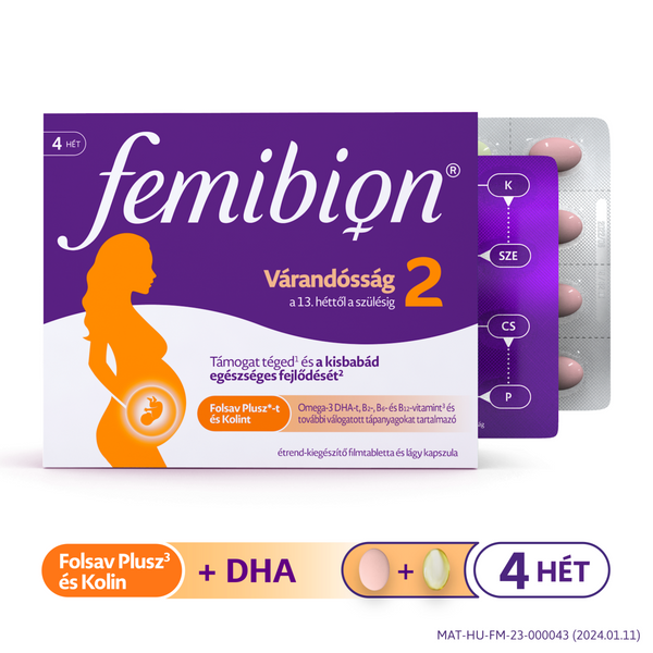 Femibion 2 Várandósság filmtabletta+kapszula (4 heti adag) 28 db+28 db - Kép 8