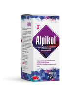 Alpikol gyógynövény szirup cinkkel, málna ízben 120ml - Kép