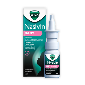 Nasivin Baby 0,1 mg/ml tartósítószermentes oldatos orrcsepp 5 ml kép