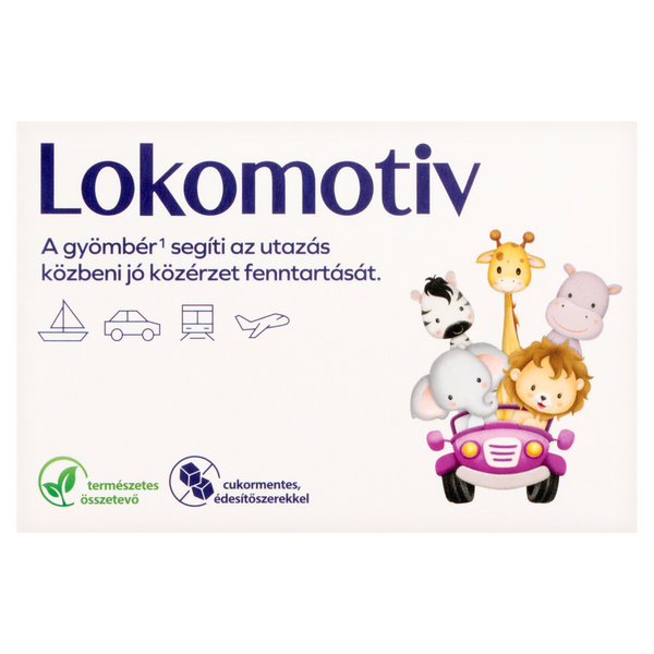 Lokomotiv gyömbért tartalmazó, cukormentes étrend-kiegészítő szopogató tabletta  6 db - Kép 3