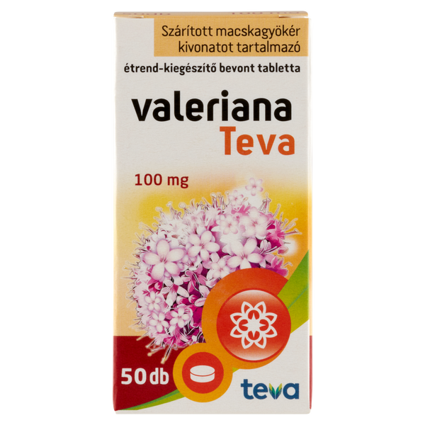 Valeriana TEVA 100mg bevont tabletta 50 db - Kép 2