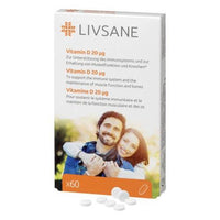 LIVSANE D vitamin 20 mcg tabletta 60 db - Kép