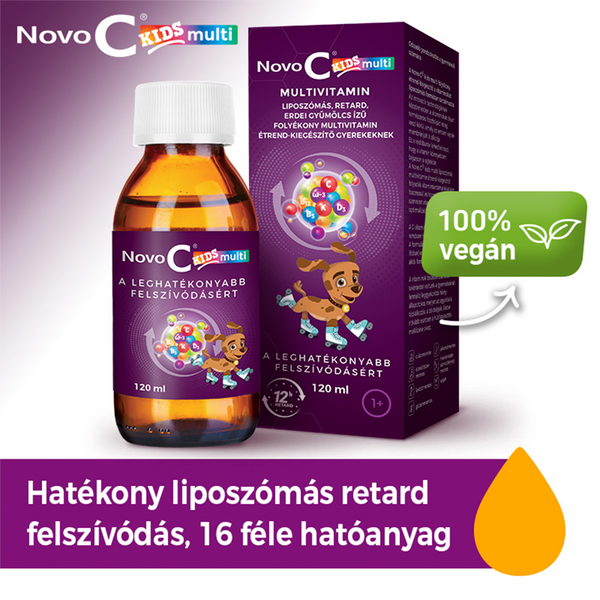 Novo C Kids Multivitamin liposzómás folyadék erdei gyümölcsös ízben 120ml - Kép 4