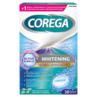Corega Whitening műfogsortisztító tabletta 30 db - Kép