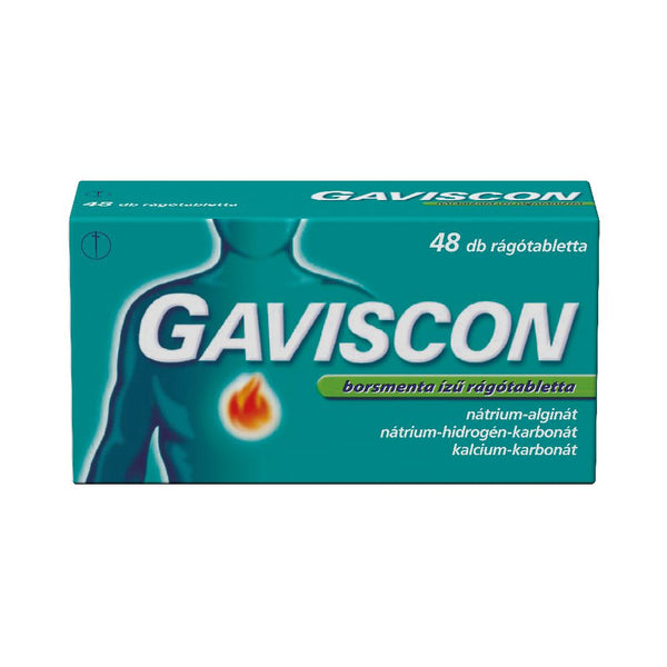Gaviscon rágótabletta borsmenta ízű 48 db - Kép