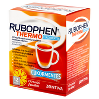 Rubophen Thermo cukormentes 500mg/10mg citromízű granulátum 12 db - Kép