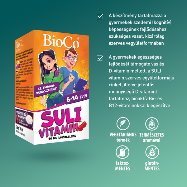 BioCo Suli vitamin cseresznyés rágótabletta 90 db - Kép 3