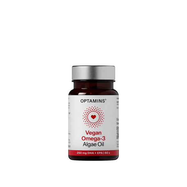 OPTAMINS Vegan Omega-3 Algae oil étrend-kiegészítő lágy kapszula omega-3 zsírsavakkal 60 db - Kép