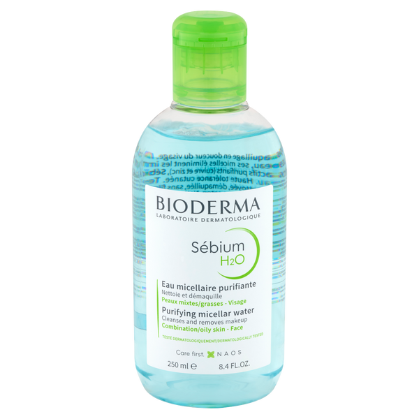 BIODERMA Sébium H2O arc-és sminklemosó micellás víz 250ml - Kép 2
