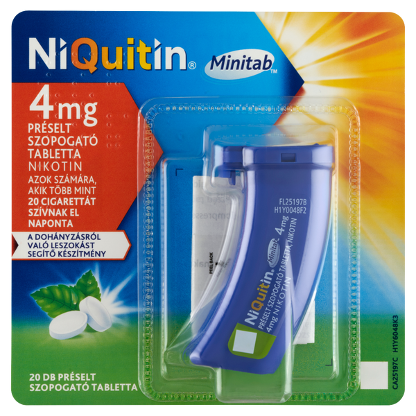 NiQuitin Minitab 4 mg préselt szopogató tabletta 1x20 db - Kép 2