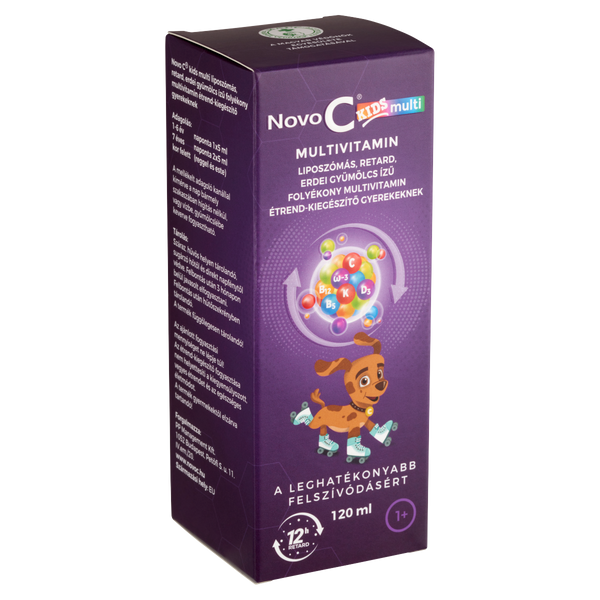 Novo C Kids Multivitamin liposzómás folyadék erdei gyümölcsös ízben 120ml - Kép 3
