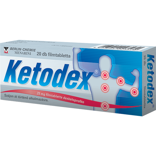 Ketodex 25 mg filmtabletta 20 db - Kép