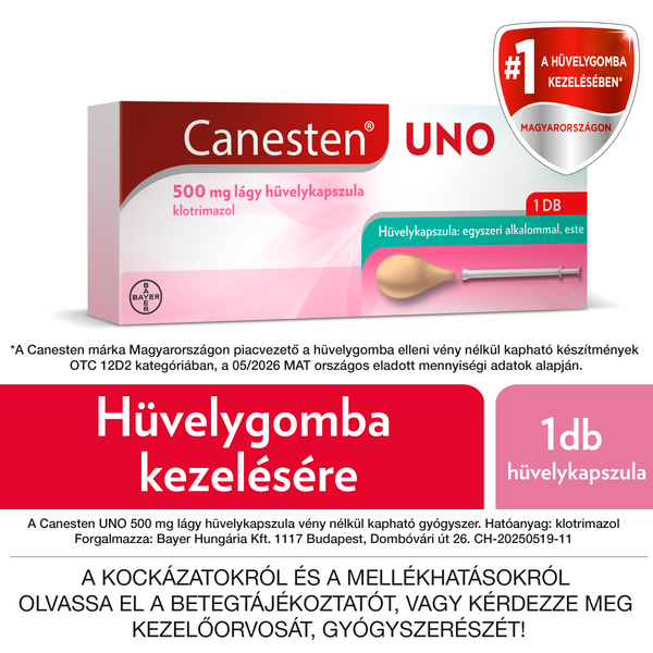 Canesten Uno 500 mg lágy hüvelykapszula 1db - Kép 13