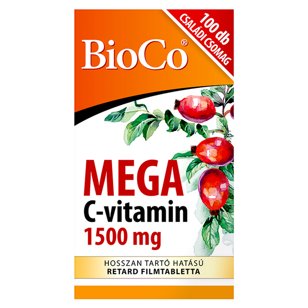 BioCo Mega C-vitamin 1500 mg Retard filmtabletta 100 db - Kép 4