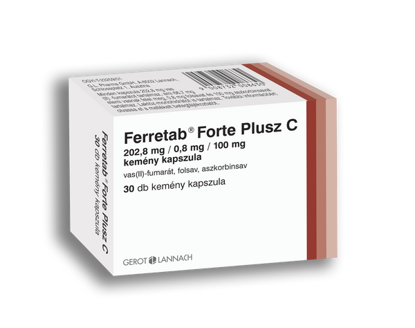 Ferretab Forte plusz C kemény kapszula 30 db - Kép