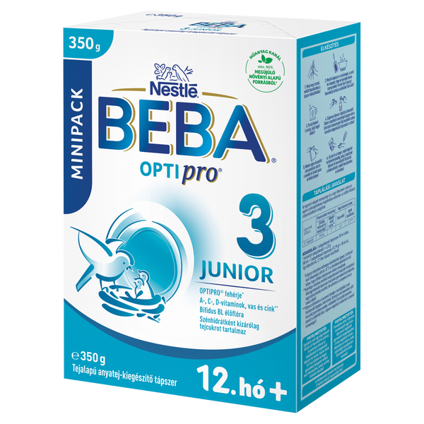 BEBA OPTIpro Junior 1 tejalapú tápszer 12 hónapos kortól (350g) - Kép 3