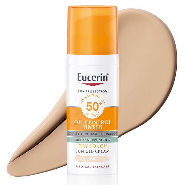 Eucerin Sun Oil Control színezett napozó gél-krém arcra light SPF50+ 50ml - Kép 5