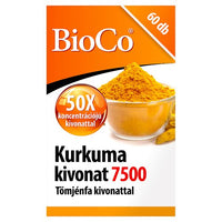 BioCo Kurkuma kivonat 7500 Tömjénfa kivonattal étrend-kiegészítő kapszula 60 db - Kép