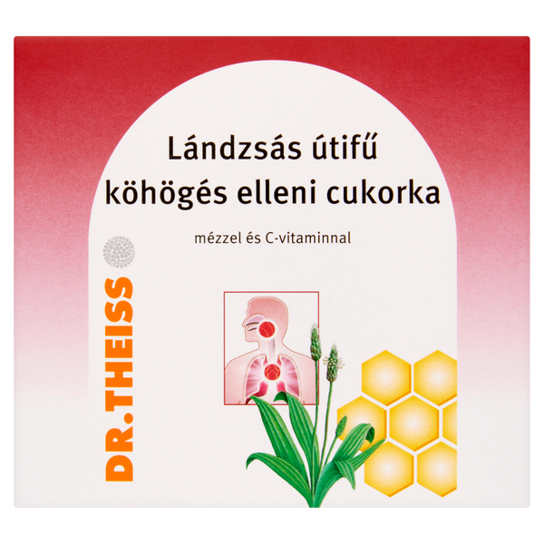 Dr.Theiss Lándzsás útifű köhögés elleni cukorka mézzel és C-vtaminnal 50g - Kép 6