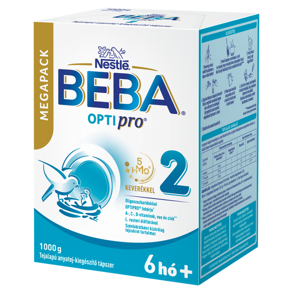 BEBA OPTIpro 2 tápszer Mega Pack 12 hónapos kortól 1000g - Kép 1