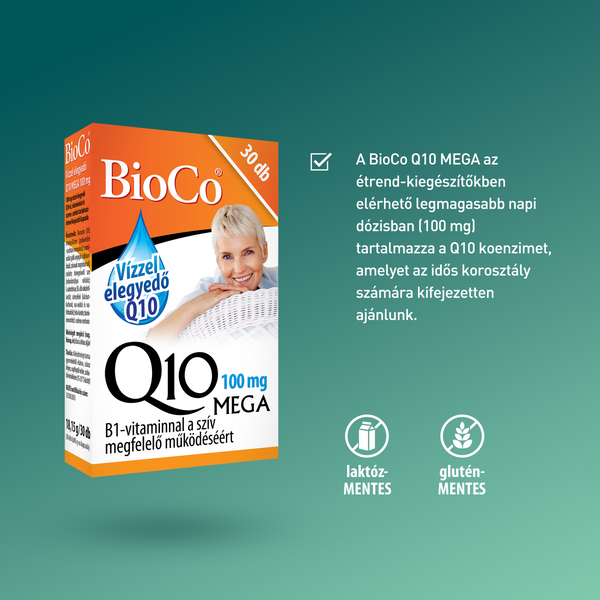 BioCo vízzel elegyedő Q10 Mega 100 mg kapszula 30 db - Kép 3
