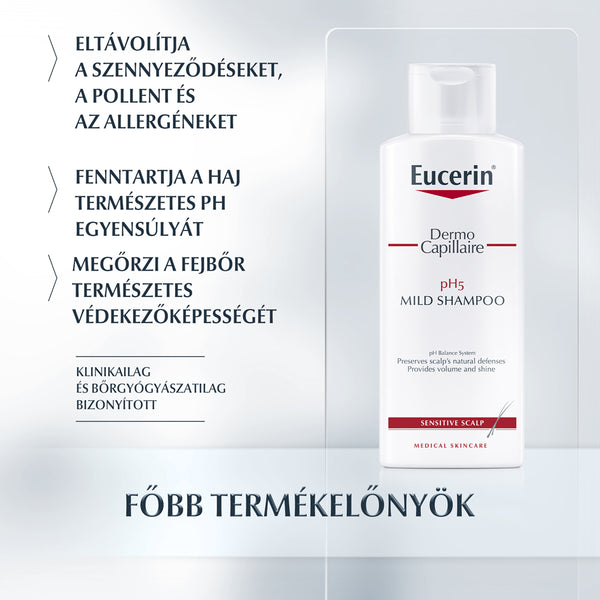 Eucerin DermoCapillaire pH5 Kímélő sampon 250ml - Kép 2