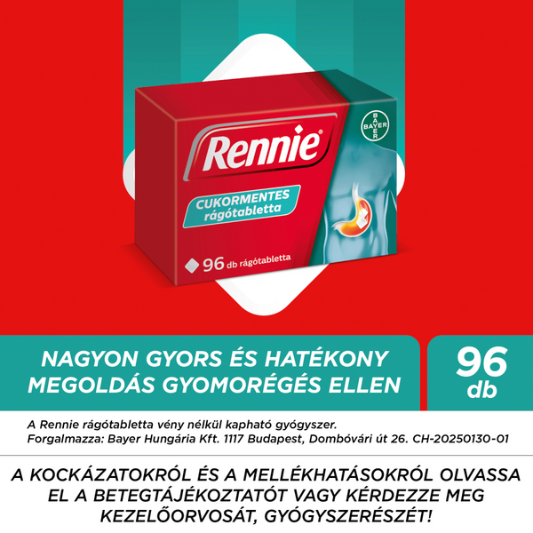 Rennie cukormentes rágótabletta 96 db - Kép 4