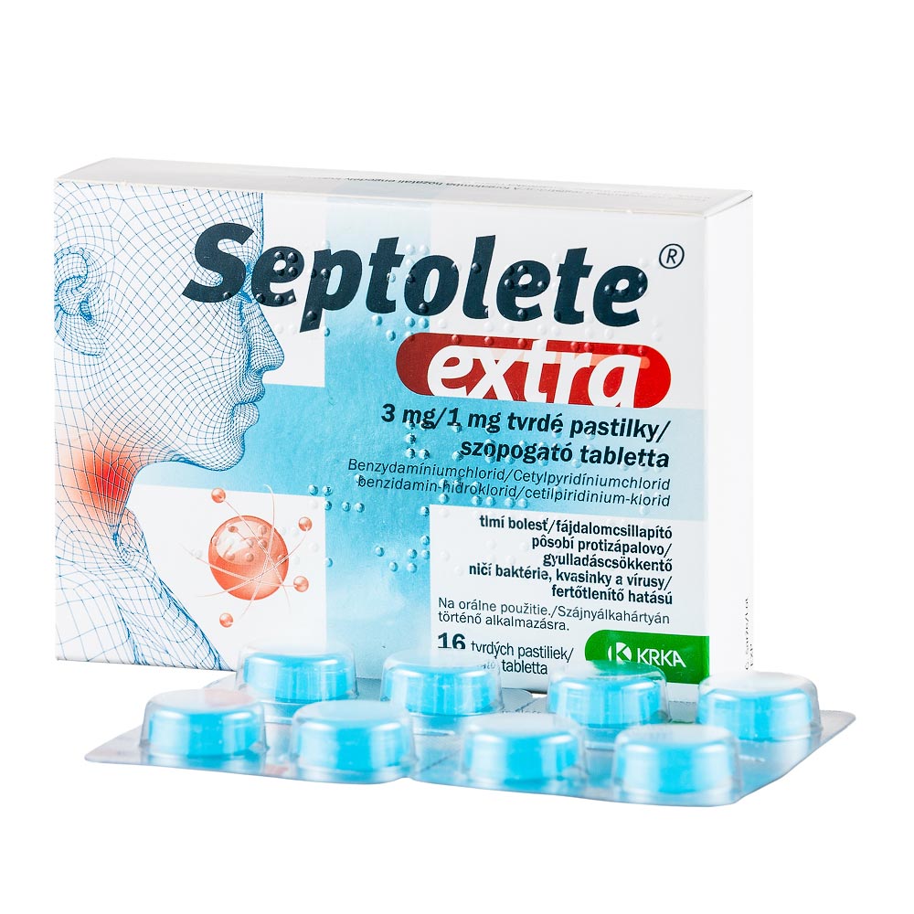 Septolete Extra 3 mg/1 mg szopogató tabletta 16 db