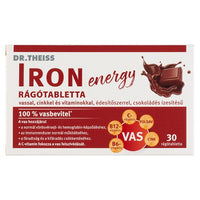 Dr.Theiss Iron Energy rágótabletta csokoládés 30 db - Kép