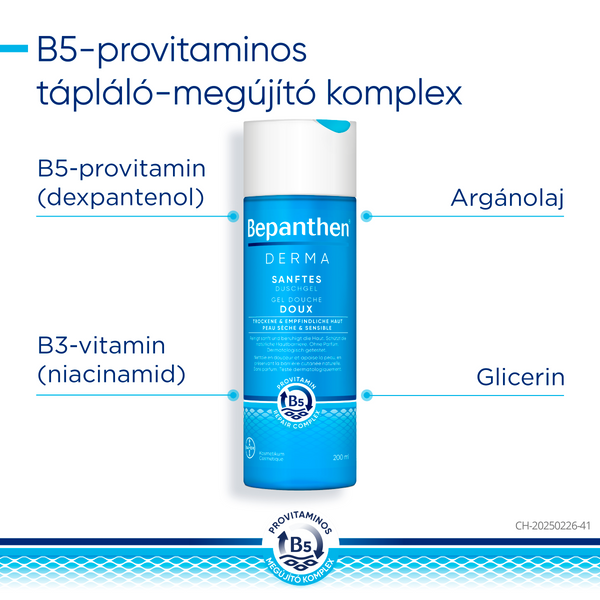 Bepanthen Derma bőrkímélő tusfürdő gél 200 ml - Kép 4
