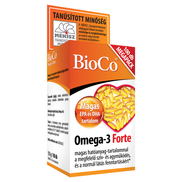 BioCo Omega-3 Forte lágyzselatin étrend-kiegészítő kapszula 100 db - Kép 2