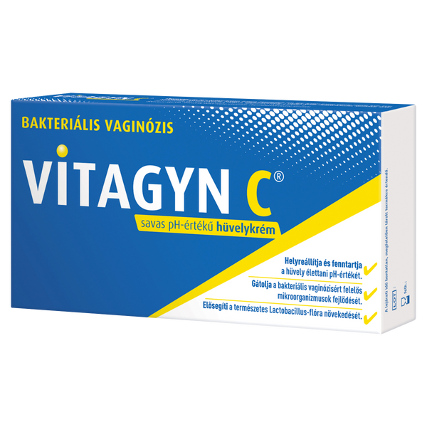 Vitagyn C hüvelykrém + 6 applikátor 30g - Kép