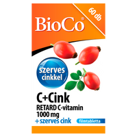 BioCo C+Cink Retard C-vitamin 1000 mg + szerves cink filmtabletta 60 db - Kép
