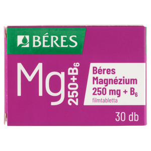 Béres Magnézium 250 mg + B6 filmtabletta 30 db kép