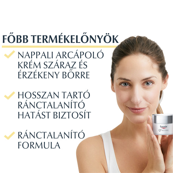 Eucerin Q10 ACTIVE Ránctalanító nappali arckrém száraz bőrre 50ml - Kép 3