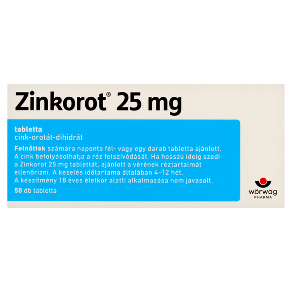 Zinkorot 25 mg tabletta 50 db - Kép 1